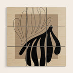 Matisse line leaf poster, abstract modern art, framed matisse print, eclectic plant wall decor Wood Wall Art Gallery Image 1