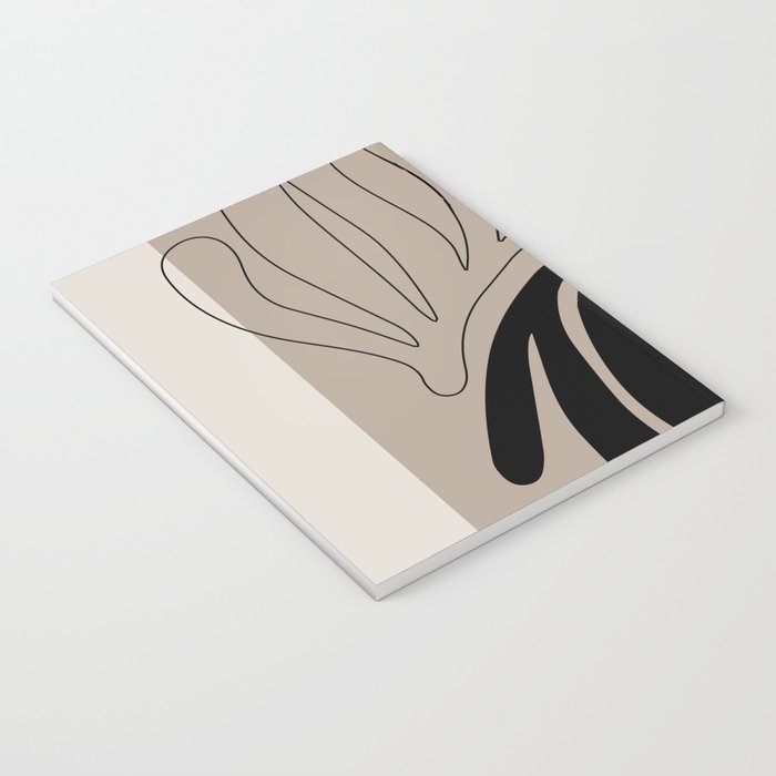 Matisse line leaf poster, abstract modern art, framed matisse print, eclectic plant wall decor Notebook Gallery Image 3