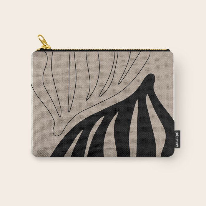 Matisse line leaf poster, abstract modern art, framed matisse print, eclectic plant wall decor Carry All Pouch Gallery Image 1