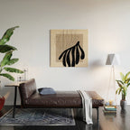 Matisse line leaf poster, abstract modern art, framed matisse print, eclectic plant wall decor Wood Wall Art Gallery Image 2