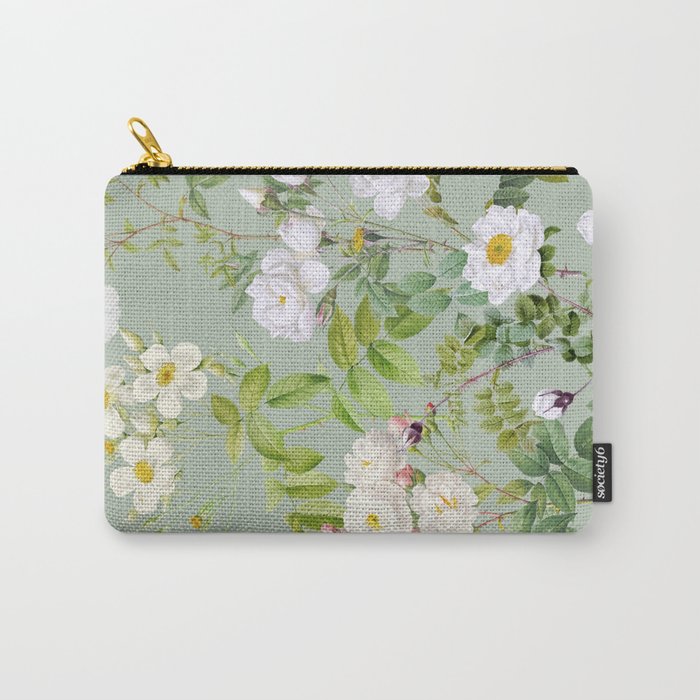 Purest Bloom Botanical Collage Carry All Pouch Gallery Image 1