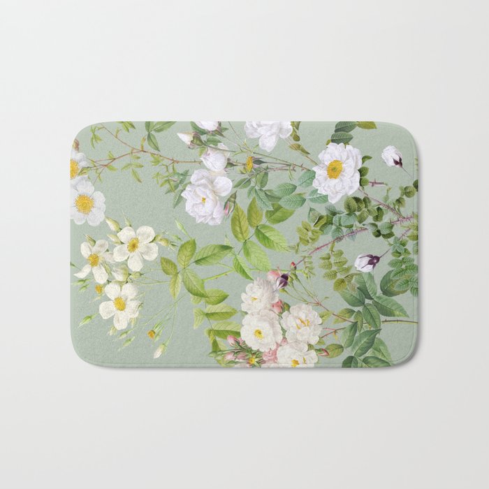 Purest Bloom Botanical Collage Bath Mat Gallery Image 1