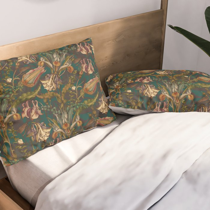 Midnight Summer Garden Pillow Sham Gallery Image 2