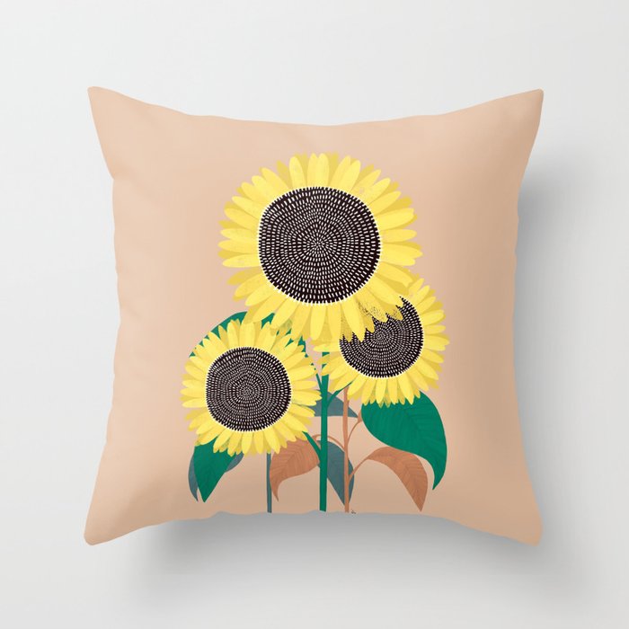 Sunflowers Throw Pillow Gallery Image 6