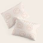 Beige/Peach Smiley Pattern Pillow Sham Gallery Image 3