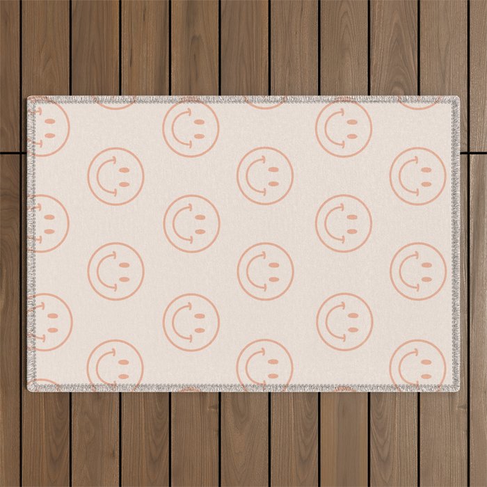 Beige/Peach Smiley Pattern Outdoor Rug Gallery Image 1