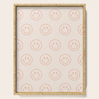 Beige/Peach Smiley Pattern Serving Tray Gallery Image 1