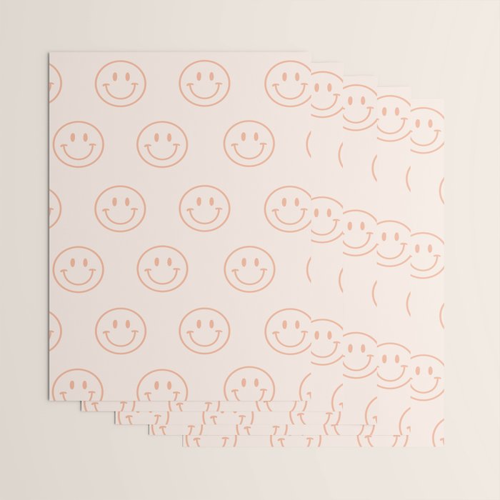 Beige/Peach Smiley Pattern Wrapping Paper Gallery Image 3