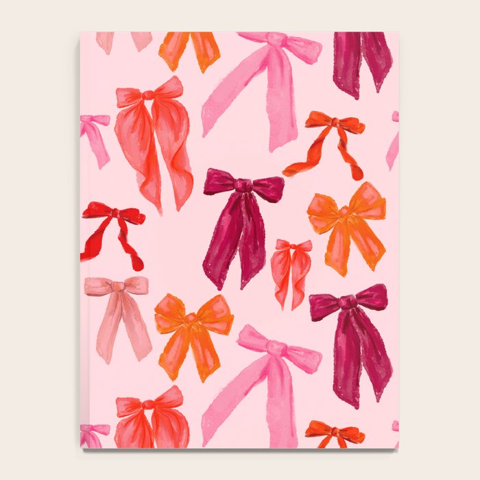 Vibrant Red Watercolor Bow  Notebook Gallery Image 4