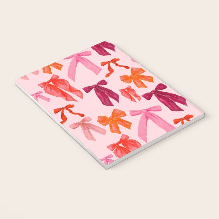 Vibrant Red Watercolor Bow  Notebook Gallery Image 3