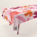 Vibrant Red Watercolor Bow  Tablecloth Gallery Image 1