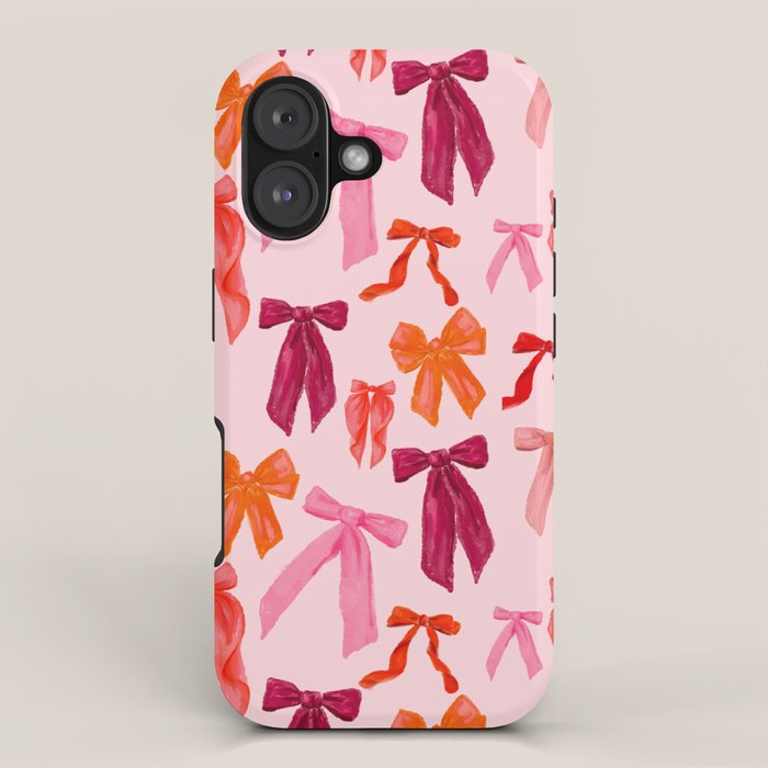 Vibrant Red Watercolor Bow  iPhone Case Gallery Image 1