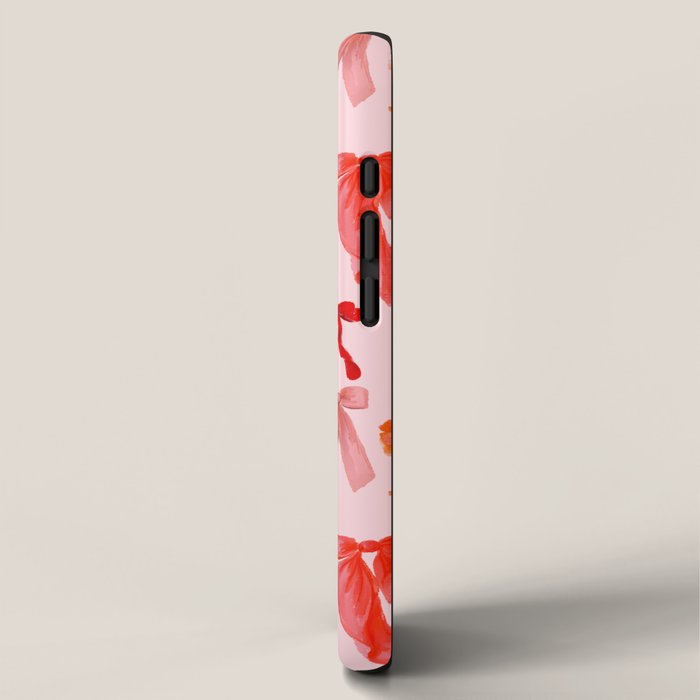 Vibrant Red Watercolor Bow  iPhone Case Gallery Image 2