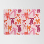 Vibrant Red Watercolor Bow  Rug Gallery Image 2