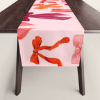 Vibrant Red Watercolor Bow  Table Runner Gallery Image 1