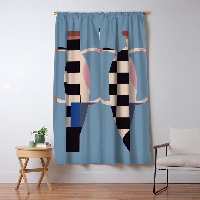 Geometric Abstract Vase 2 Window Curtain Gallery Image 1