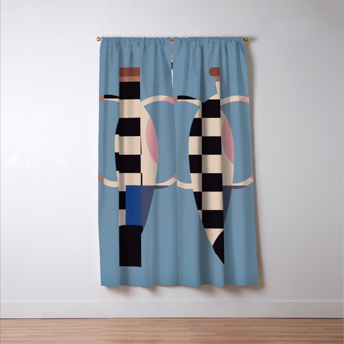 Geometric Abstract Vase 2 Window Curtain Gallery Image 3