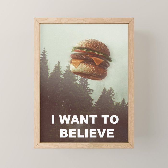 I Want To Believe Mini Art Print Gallery Image 1