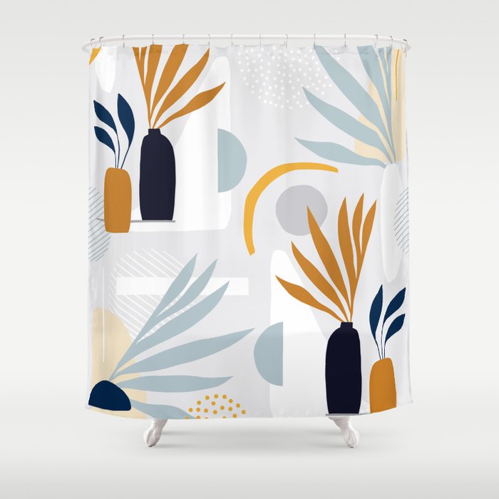 The Shapes of Nature - Pattern 2 Shower Curtain Gallery Image 1