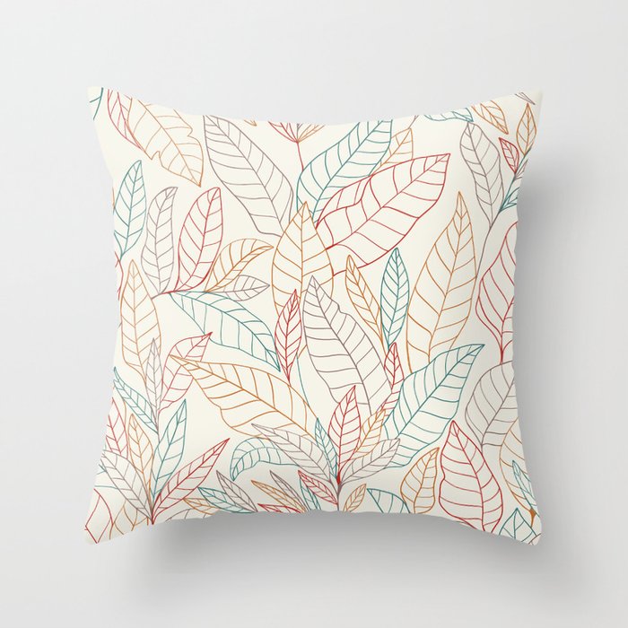 Leaves Throw Pillow Gallery Image 1