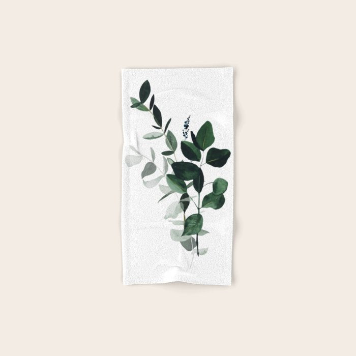 Botany Leaves ~Watercolor Bath Towel Gallery Image 1