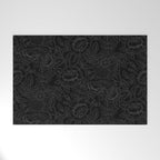 Gothic Country Rose in Black Welcome Mat Gallery Image 1