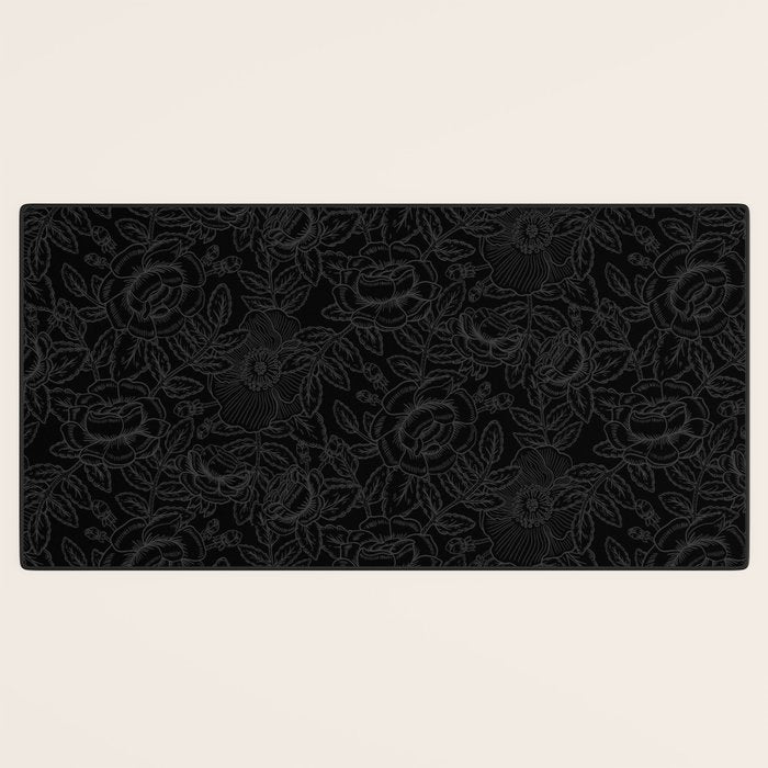 Gothic Country Rose in Black Desk Mat Gallery Image 3