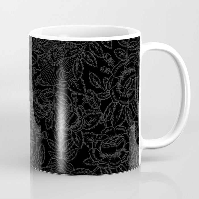 Gothic Country Rose in Black Coffee Mug Gallery Image 1