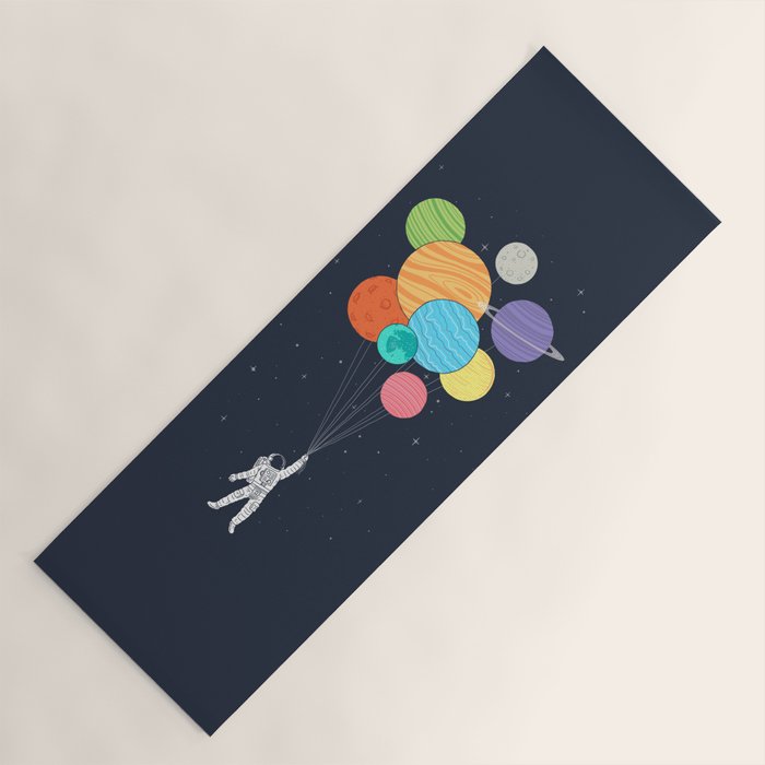 Planet Balloons Yoga Mat Gallery Image 1