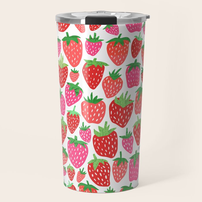 Strawberries Travel Mug Gallery Image 1