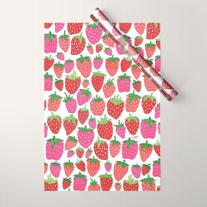 Strawberries Wrapping Paper Gallery Image 1
