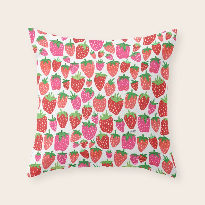 Strawberries Throw Pillow Gallery Image 6