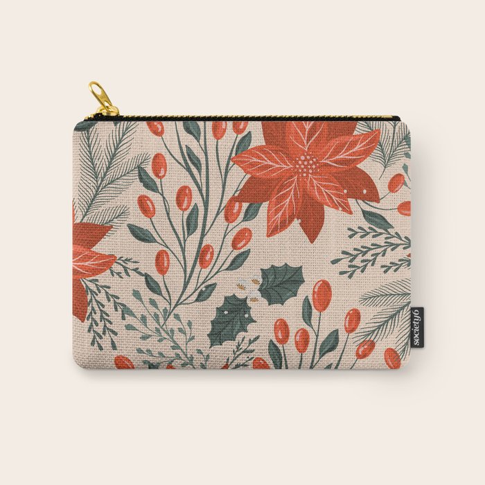 xmas poinsettia Carry All Pouch Gallery Image 1