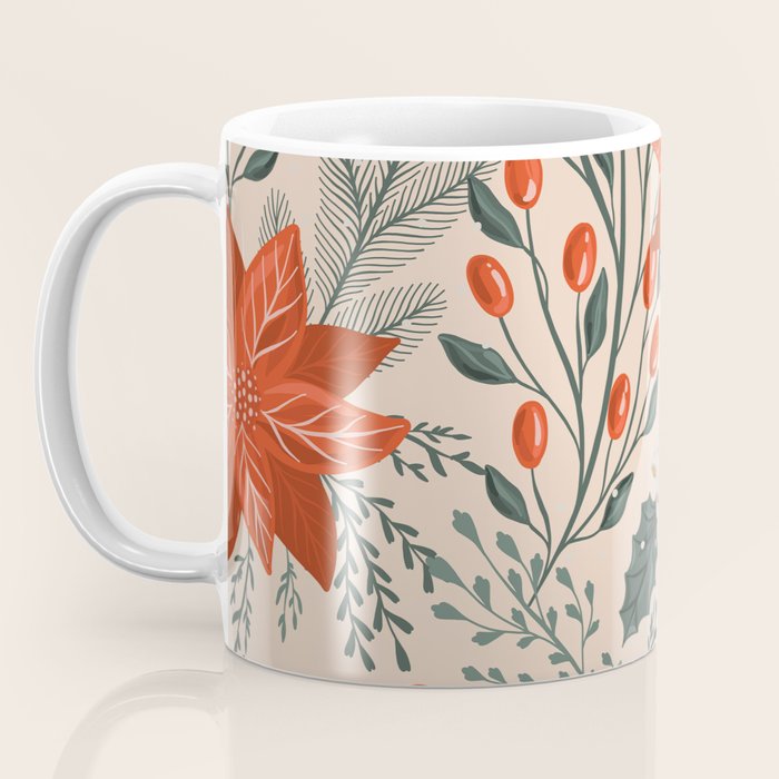 xmas poinsettia Coffee Mug Gallery Image 3
