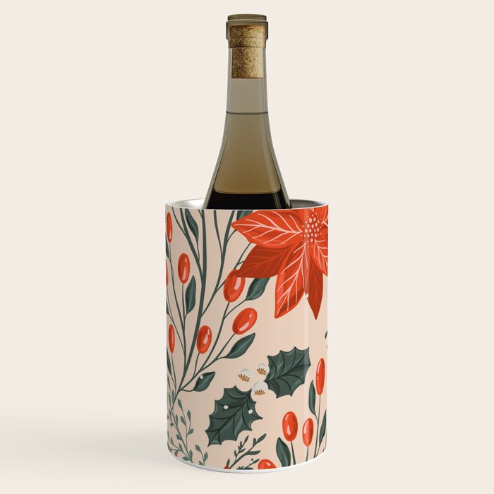 xmas poinsettia Wine Chiller Gallery Image 1