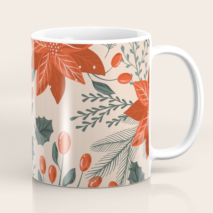xmas poinsettia Coffee Mug Gallery Image 1