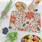 xmas poinsettia Cutting Board Gallery Image 2