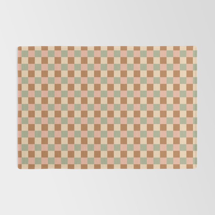 Checkered Multicolor Pattern XXV Western Summer Rug Gallery Image 2