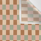 Checkered Multicolor Pattern XXV Western Summer Wall Tapestry Gallery Image 3