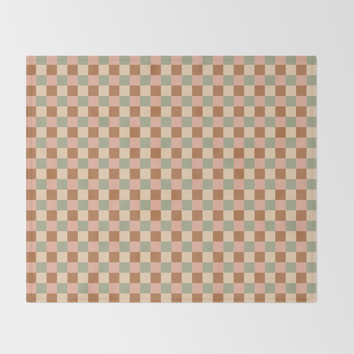 Checkered Multicolor Pattern XXV Western Summer Throw Blanket Gallery Image 2