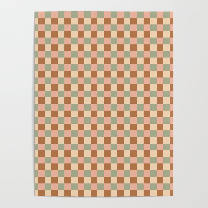 Checkered Multicolor Pattern XXV Western Summer Poster Gallery Image 1