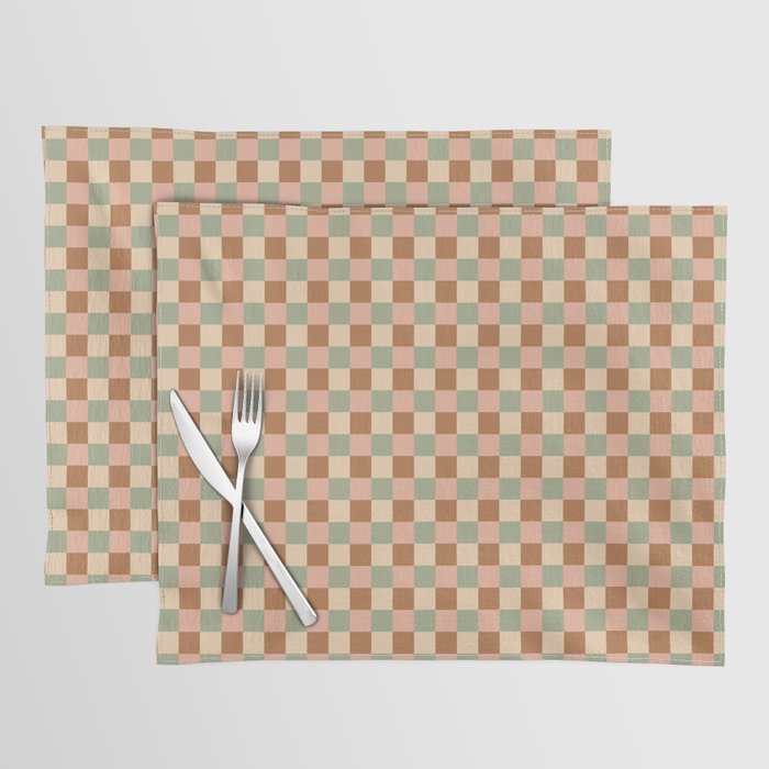 Checkered Multicolor Pattern XXV Western Summer Placemat Gallery Image 1