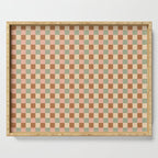 Checkered Multicolor Pattern XXV Western Summer Serving Tray Gallery Image 1