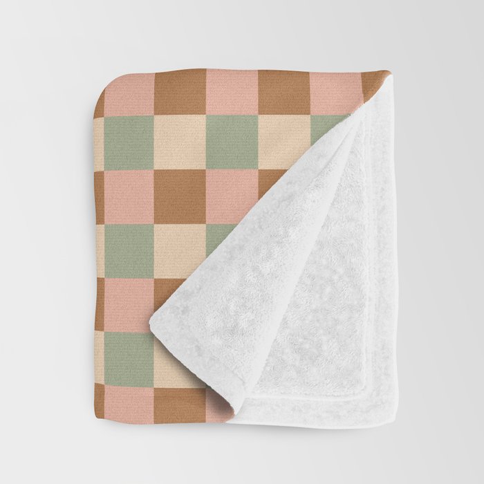 Checkered Multicolor Pattern XXV Western Summer Throw Blanket Gallery Image 3
