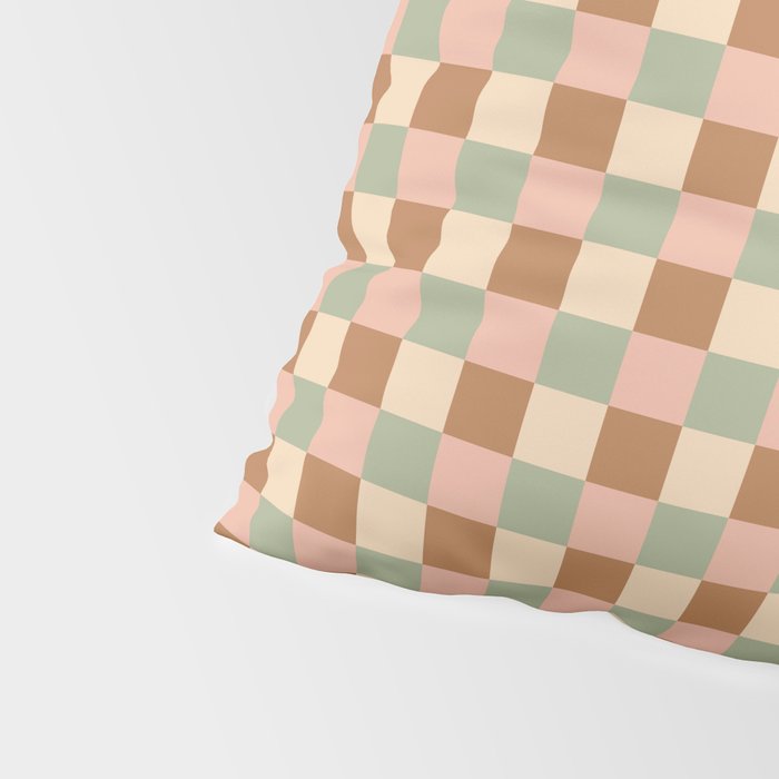 Checkered Multicolor Pattern XXV Western Summer Pillow Sham Gallery Image 4