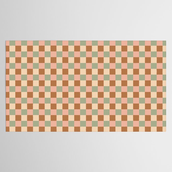 Checkered Multicolor Pattern XXV Western Summer Tablecloth Gallery Image 2