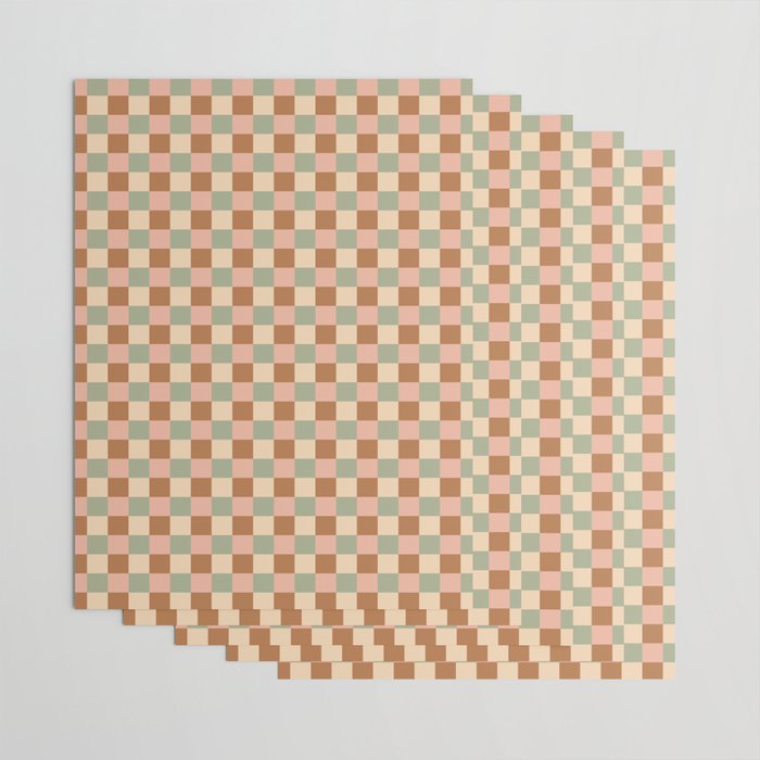 Checkered Multicolor Pattern XXV Western Summer Wrapping Paper Gallery Image 3