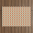 Checkered Multicolor Pattern XXV Western Summer Outdoor Rug Gallery Image 1