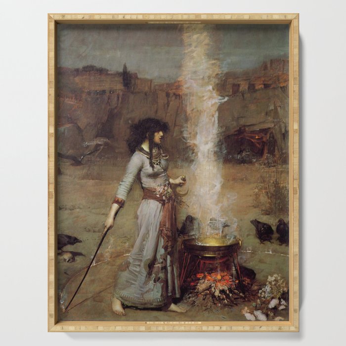John William Waterhouse The Magic Circle Serving Tray Gallery Image 1