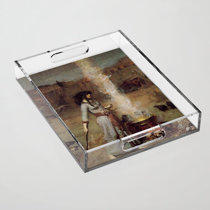 John William Waterhouse The Magic Circle Acrylic Tray Gallery Image 1